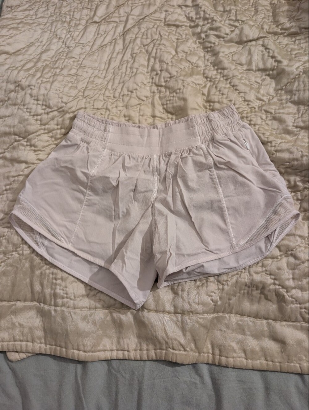 White lululemon athletic shorts